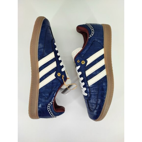 Adidas Samba OG Wales Bonner Men\'s Size 8.5 Leather Blue Sneakers JH9825 main image 6